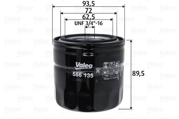 VALEO 586135 Olejový filtr